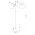 Fantasia Tito schwarzer Gartenpfosten mit 2x GU10-Fassung, Leuchtmittel exklusive, IP54