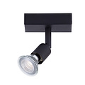 Fantasia Fantasia Rome spot plafonnier rectangulaire noir, LED GU10 dimmable 4,3W incluse