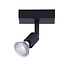 Fantasia Fantasia Rome rectangular black ceiling spot, dimmable GU10 LED 4.3W included, 2700K