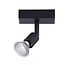 Fantasia Fantasia Rome spot plafonnier rectangulaire noir, LED GU10 dimmable 4,3W incluse