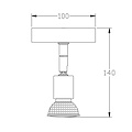 Rome 1L GU10 LED 4,3W dim incl. zwart