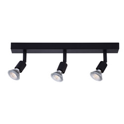 Fantasia Rome zwarte plafondspot 3L, dimbare GU10 LED incl.