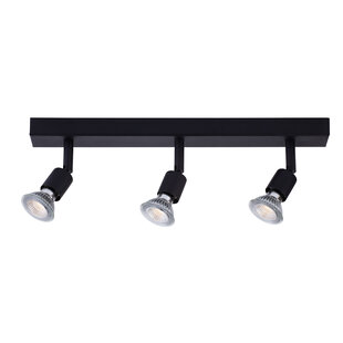 Fantasia Rome zwarte plafondspot 3L, dimbare GU10 LED incl.