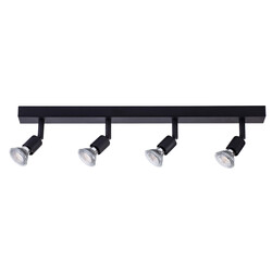 Rome 4L bar GU10 LED 4,3W dim incl. zwart