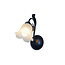 Fantasia Fantasia Colorado wall light in steel and glass, rust finish with amber glass, E14 socket