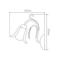 Fantasia Fantasia Colorado Wandleuchte aus Stahl und Glas, Rostfarbe mit Bernsteinglas, E14-Fassung