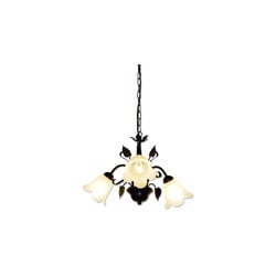 ASPER chandelier 3x E14, rust and amber glass