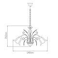 Fantasia Lustre Fantasia ASPER Ø550mm, hauteur 400-870mm, 3x E14 ampoule non incluse, rouille/ambre