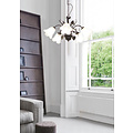 Fantasia Colorado lustre suspendu en acier et verre, finition rouille avec verre ambre, 5x culot E14