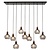 Fantasia Raga hanglamp 9-lichts E27 zwart en koper