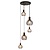 Fantasia Raga 5-light E27 pendant black and copper