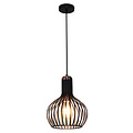 Fantasia Suspension Fantasia RAGA avec douille E27, noir avec détails cuivrés, diamètre 23,5 cm, hauteur 32 cm.