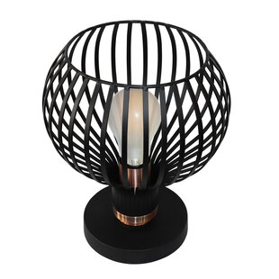Rio 1x E27 table lamp black + copper