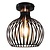 Rio 1x E27 ceiling lamp black + copper
