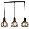 Fantasia Lámpara colgante Fantasia RAGA, 3 puntos de luz con casquillo E27, acero, negro/cobre, 885 x 1200 mm, IP20