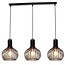 Fantasia Fantasia RAGA hanglamp, 3 lichtpunten met E27-fitting, staal, zwart/koper, 885 x 1200 mm, IP20