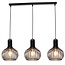 Rio elegant 3x E27 pendant black + copper