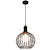 Rio elegant 1x E27 pendant black + copper Ø35cm