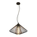 Fantasia Fantasia Davos suspension noire Ø48cm, hauteur 29cm, acier, 1x douille E27, IP20, câble 313cm