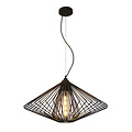 Fantasia Lámpara colgante Fantasia Davos de acero negro, Ø60 cm, altura 29 cm, casquillo E27, IP20