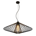 Fantasia Davos lámpara colgante negra Ø80cm - luminaria de acero con 1x portalámparas E27, IP20