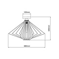 Davos 1x E27 ceiling lamp black Ø48cm