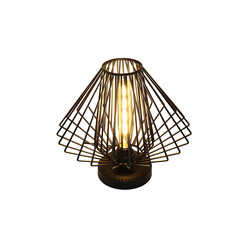 Davos 1x E27 tafellamp zwart