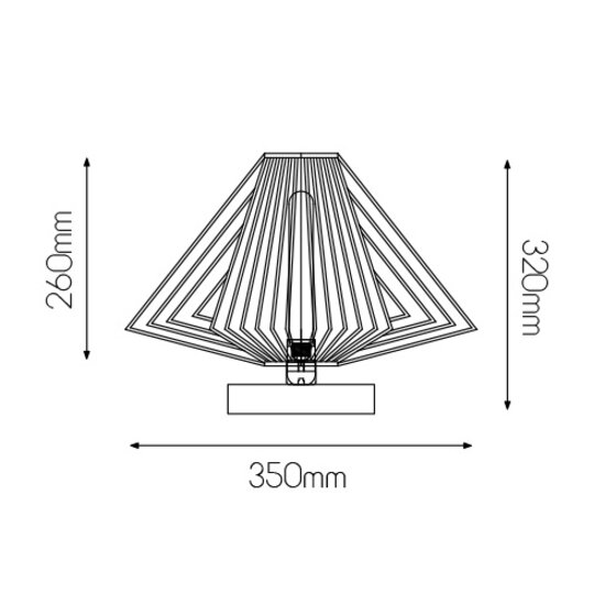 Fantasia Fantasia Davos lampe de table noire - lampe en acier avec 1x douille E27, diamètre 35 cm, IP20