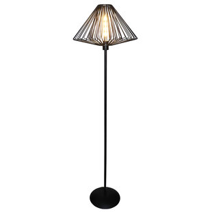 Davos 1x E27 vloerlamp zwart