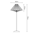 Davos 1x E27 vloerlamp zwart