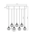 Fantasia Fantasia Shary lámpara colgante negro+cobre - luminaria de acero con 7 puntos de luz, portalámparas E27