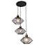 Fantasia Shary hanglamp rond, staal in zwart/koper, 570 mm breed, 3x E27-fitting (excl. lichtbron), IP20