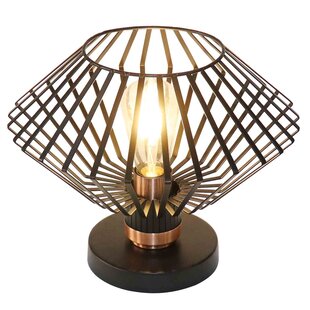 Shary 1x E27 table lamp black + copper