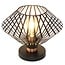 Fantasia Shuru lampe de table noir/cuivre - lampe de table en acier avec douille E27, diamètre 32 cm, hauteur 26 cm, IP20