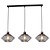 Shary 3x E27 pendant black + copper beam