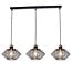 Fantasia Fantasia Shary pendant lamp black+copper bar - steel 3-light linear pendant with E27 sockets, IP20