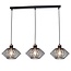 Shary 3x E27 pendant black + copper beam