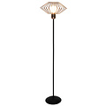 Shary 1x E27 vloerlamp zwart + koper