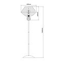 Shary 1x E27 vloerlamp zwart + koper