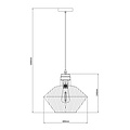 Fantasia Shary Pendelleuchte mit E27-Fassung, Stahl, schwarz mit Kupfer, Ø40 cm, Höhe 23,5 cm