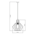Fantasia Fantasia Shuru hanglamp met E27-fitting, zwarte stalen kap met koperkleurig accent, Ø16 cm, hoogte 32 cm, snoer 120 cm