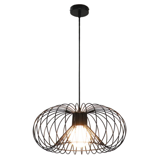 Fantasia Fantasia Julia lámpara colgante con casquillo E27, acero negro, Ø43cm, cable 120cm, bombilla no incluida