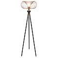 Jolien 1x E27 vloerlamp Ø44cm zwart
