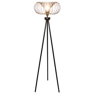 Jolien 1x E27 vloerlamp Ø44cm zwart