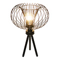 Fantasia Fantasia Julia lampe de table avec douille E27, pied en acier noir, diamètre 33 cm, hauteur 48 cm, 1 point lumineux, IP20, ampoule non incluse.