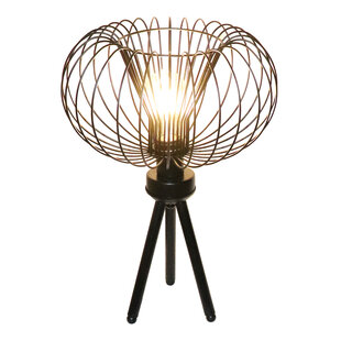 Fantasia Julia Tischlampe E27 schwarz Stahl, Ø33 cm, Höhe 48 cm