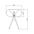 Jolien 1x lampe de table E27 Ø33cm noir