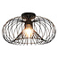 Fantasia Fantasia Julia plafondlamp met 1x E27-fitting, zwarte stalen behuizing, diameter 44 cm en hoogte 24 cm, IP20