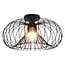 Fantasia Julia plafondlamp met E27-fitting, zwarte stalen kap, Ø44 cm, hoogte 24 cm, IP20