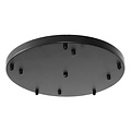 Fantasia Fantasia Deckenrosette, 5-fach, schwarz, Stahl, für 5 Pendelleuchten, Durchmesser 400mm, Höhe 25mm, IP20